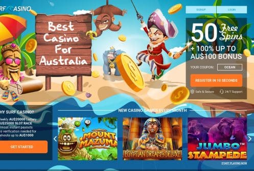Dagliga free spins Surf casino life