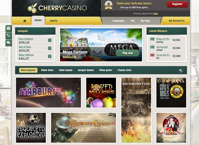 Cherry casino recension miljonlotteri