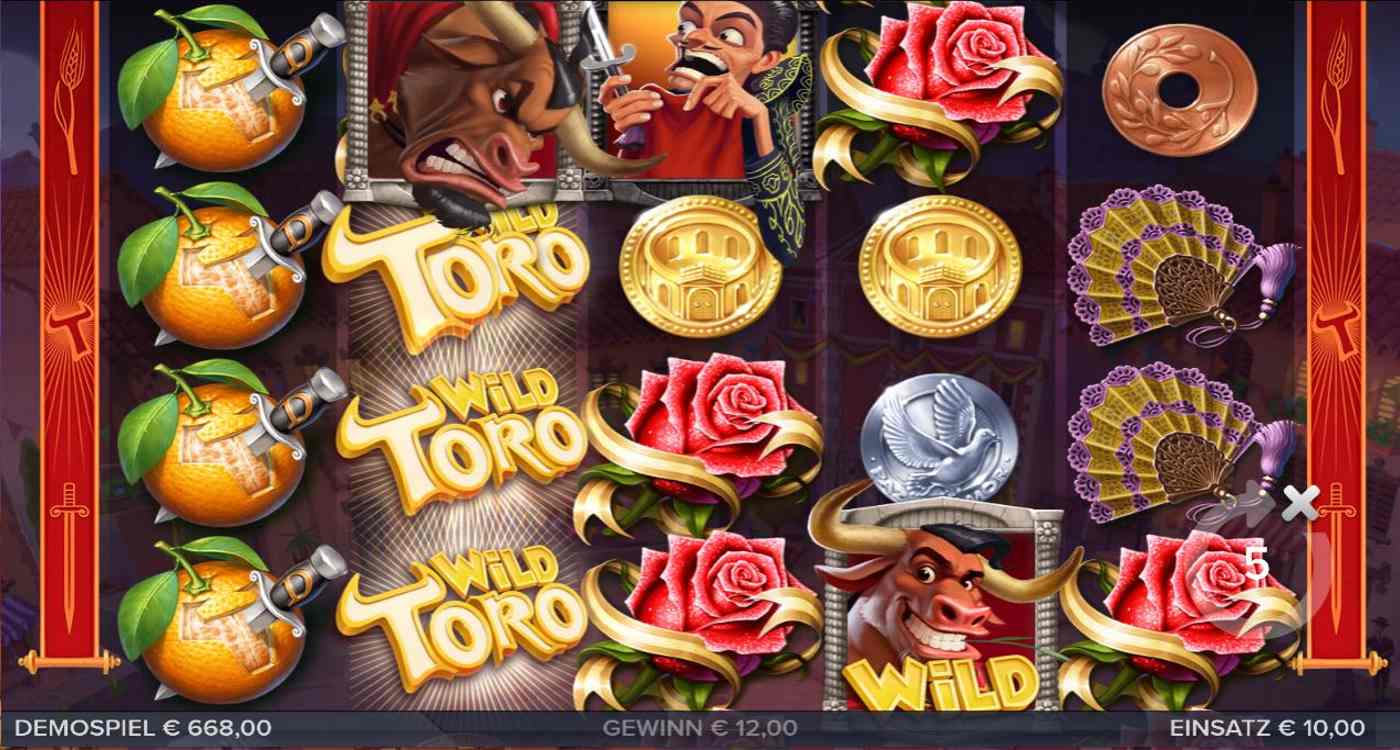 Roulette vinn biljetter Wild Toro snyggt