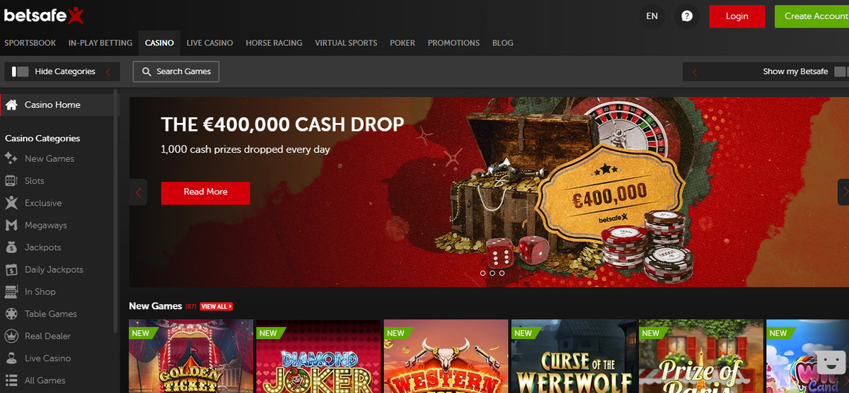Välkomstbonus casino race cash sidor